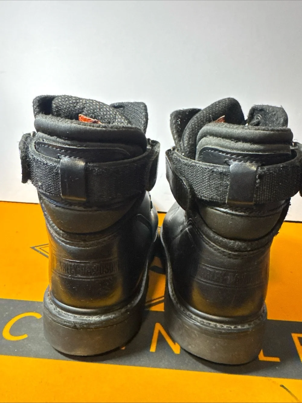 Harley Davidson Mens 11 Black Leather Motorcycle  Boots 91017